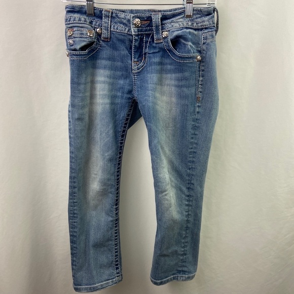 Miss Womens Jeans Mid Rise Cuffed Capri 26 Capris - Picture 1 of 10
